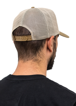 Adreno Surge Trucker Cap - Leather Shark Badge -Wetsuit Shop SUR 0204 A21 BE Surge Tucker C2