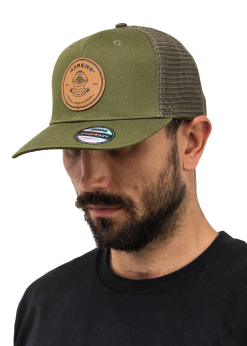 Adreno Surge Trucker Cap - Leather Helmet Badge -Wetsuit Shop SUR 0204 A24 GN Surge Trucker