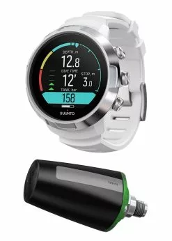 Suunto D5 White / Silver + Tank POD Package