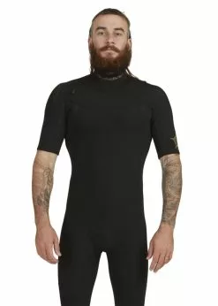Quiksilver Mens Everyday Sessions MW 2/2mm Short Sleeve Chest Zip Steamer Wetsuit
