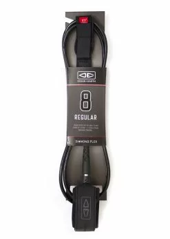 Ocean And Earth Diamond Flex Regular Moulded Surf Leash - 8ft