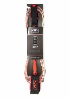 Ocean And Earth Diamond Flex Comp Moulded Surf Leash - 6ft