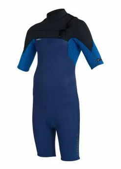 ONeill O'Neill Boys Hyperfreak 2mm Chest Zip Short Sleeve Spring Suit