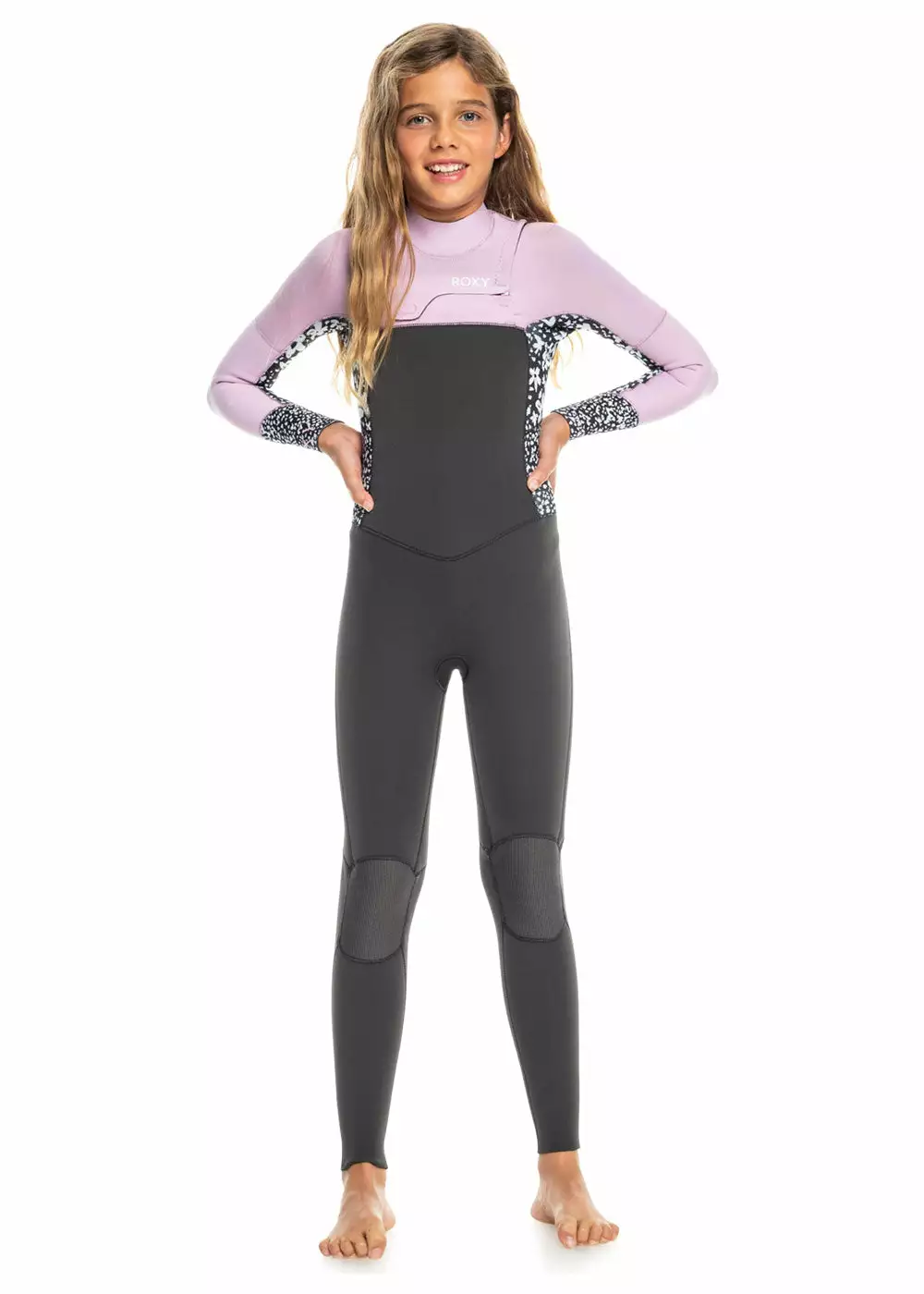 Roxy Girls Swell Series 3/2mm Back Zip Steamer Wetsuit 6 Roxy Girls Swell Series 3/2mm Back Zip Steamer Wetsuit - Image 4