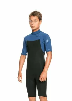 Quiksilver Boys 2/2mm Sessions Short Sleeve Back Zip Spring Suit