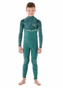 Rip Curl Boys Flashbomb 3/2mm Chest Zip Steamer Wetsuit