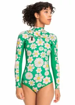 Roxy Womens Popsurf 1.5mm Long Sleeve Chest Zip Q-Lock Spring Suit