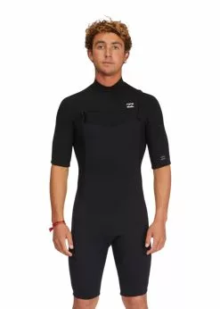 Billabong Mens Revolution 2/2mm Chest Zip Short Sleeve Spring Suit