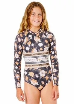 Rip Curl Girls Long Sleeve Back Zip Lycra Spring Suit
