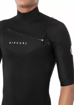Rip Curl Mens Dawn Patrol 2mm Chest Zip Short Sleeve Steamer -Wetsuit Shop WSM9YM 0090 3