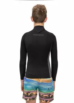 Adreno Youth Carve 1.5mm Long Sleeve Wetsuit Top -Wetsuit Shop Y301 CAR 1.5 BKGY 2