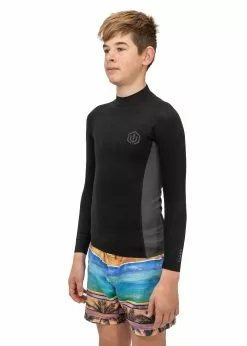 Adreno Youth Carve 1.5mm Long Sleeve Wetsuit Top -Wetsuit Shop Y301 CAR 1.5 BKGY 4