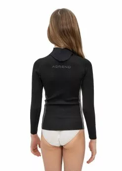 Adreno Youth Carve 1.5mm Long Sleeve Wetsuit Top -Wetsuit Shop Y301 CAR 1.5 BKGY 6
