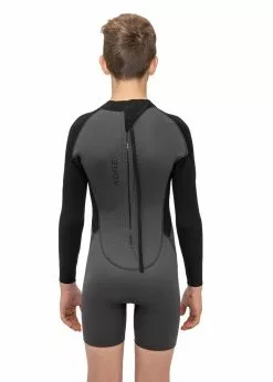 Adreno Youth Carve 3/2mm Back Zip Spring Suit 17 Adreno Youth Carve 3/2mm Back Zip Spring Suit -Wetsuit Shop Y301 CAR 32 BKGY 2