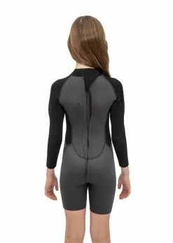 Adreno Youth Carve 3/2mm Back Zip Spring Suit 18 Adreno Youth Carve 3/2mm Back Zip Spring Suit -Wetsuit Shop Y301 CAR 32 BKGY 6
