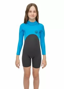 Adreno Youth Carve 3/2mm Back Zip Spring Suit -Wetsuit Shop Y301 CAR 32 BLGY 16