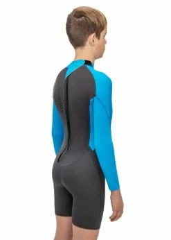 Adreno Youth Carve 3/2mm Back Zip Spring Suit -Wetsuit Shop Y301 CAR 32 BLGY 4