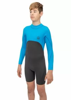 Adreno Youth Carve 3/2mm Back Zip Spring Suit -Wetsuit Shop Y301 CAR 32 BLGY 8