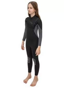 Adreno Youth Carve 3/2mm Chest Zip Steamer Wetsuit -Wetsuit Shop Y302 CAR 32 GYBK 13