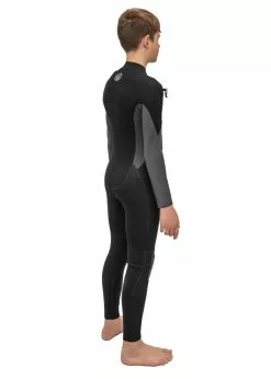 Adreno Youth Carve 3/2mm Chest Zip Steamer Wetsuit -Wetsuit Shop Y302 CAR 32 GYBK 7 1