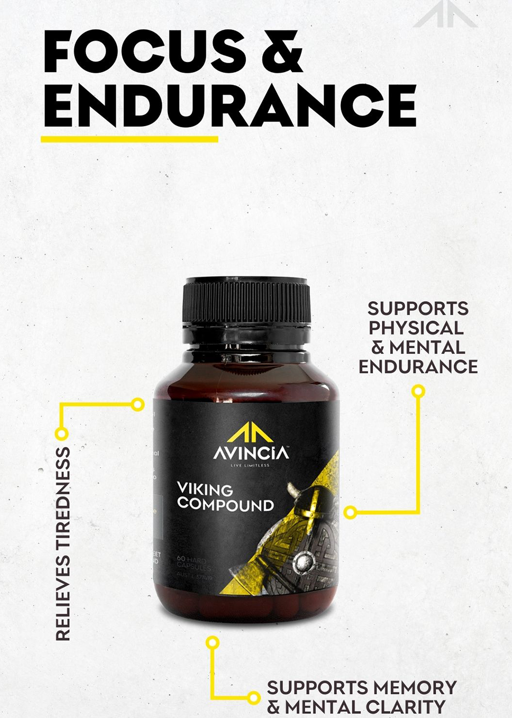 Avincia Viking Compound Supplement - 60 Capsules 6 Avincia Viking Compound Supplement - 60 Capsules - Image 4