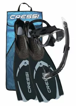 Cressi Black/Silver Pluma Snorkelling Set