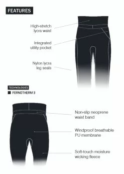 Enth Degree Aveiro Thermal Long Pant -Wetsuit Shop enth degree aveiro pants front web tech