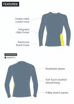 Enth Degree Mens Bombora Long Sleeve Polyfleece Rash Guard 10 Enth Degree Mens Bombora Long Sleeve Polyfleece Rash Guard -Wetsuit Shop enth degree mens bombora back tech