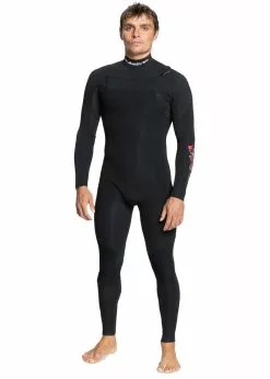 Quiksilver Mens 3/2mm Capsule Sessions Chest Zip Steamer Wetsuit