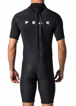 Peak Mens Energy 1.5mm Short Sleeve Spring Suit Wetsuit -Wetsuit Shop peak black energy spring suit shorty