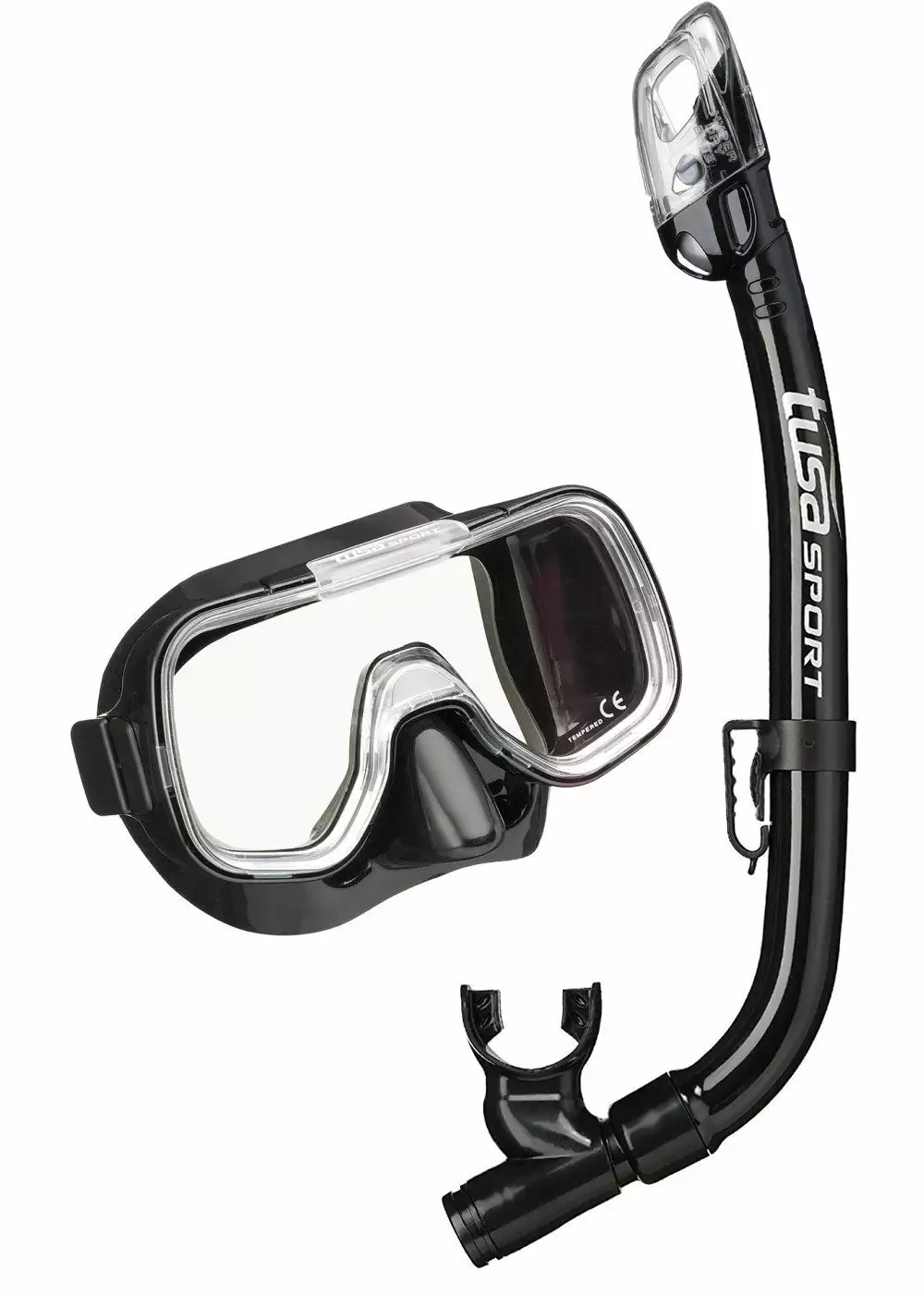 TUSA Mini-Kleio Youth Dry Combo Black Mask & Snorkel 3 TUSA Mini-Kleio Youth Dry Combo Black Mask & Snorkel