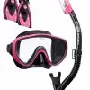 Tusa Serene Adult Snorkel Travel Set - Black/Hot Pink -Wetsuit Shop tusaserene