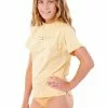 Rip Curl Girls Golden Rays Short Sleeve Rash Guard